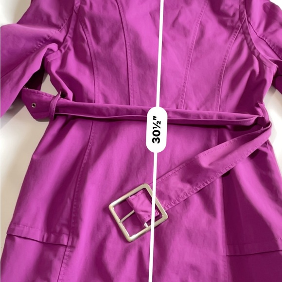Pre-Owned New York & Company Purple Trench Coat, Size Medium - Picture 12 of 16
